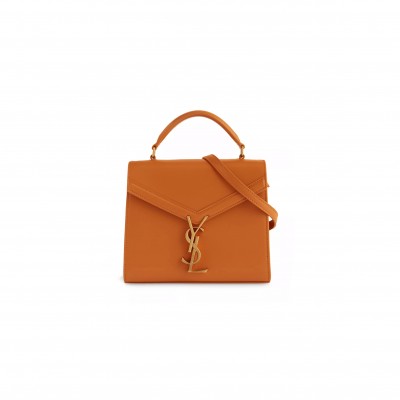 YSL CASSANDRA MINI TOP HANDLE BAG IN SMOOTH LEATHER 602716352221 (20*16*7.5cm)
